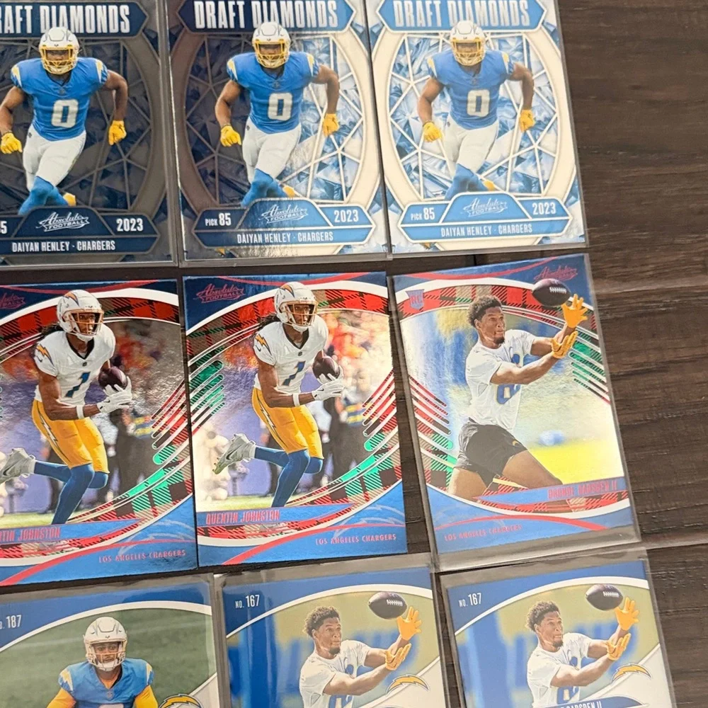 NFL Rookie 16 Card Lot — Blue & Yellow Chargers Panini Trading Cards Sportscards - Picture 5 of 11